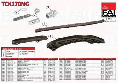 FAI AUTOPARTS tck170ng -  Комплект цели привода распредвала